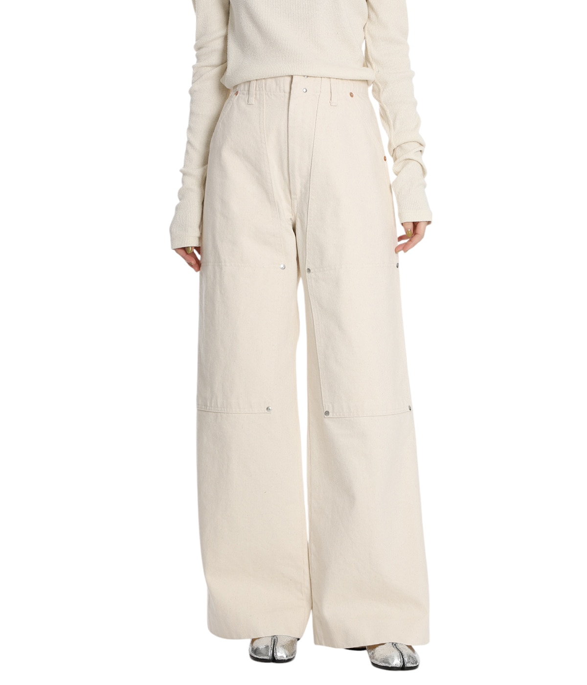TANAKA アイボリー ワークパンツ TANAKA チノパン 「TANAKA / タナカ」THE WORK TROUSERS KHAKI